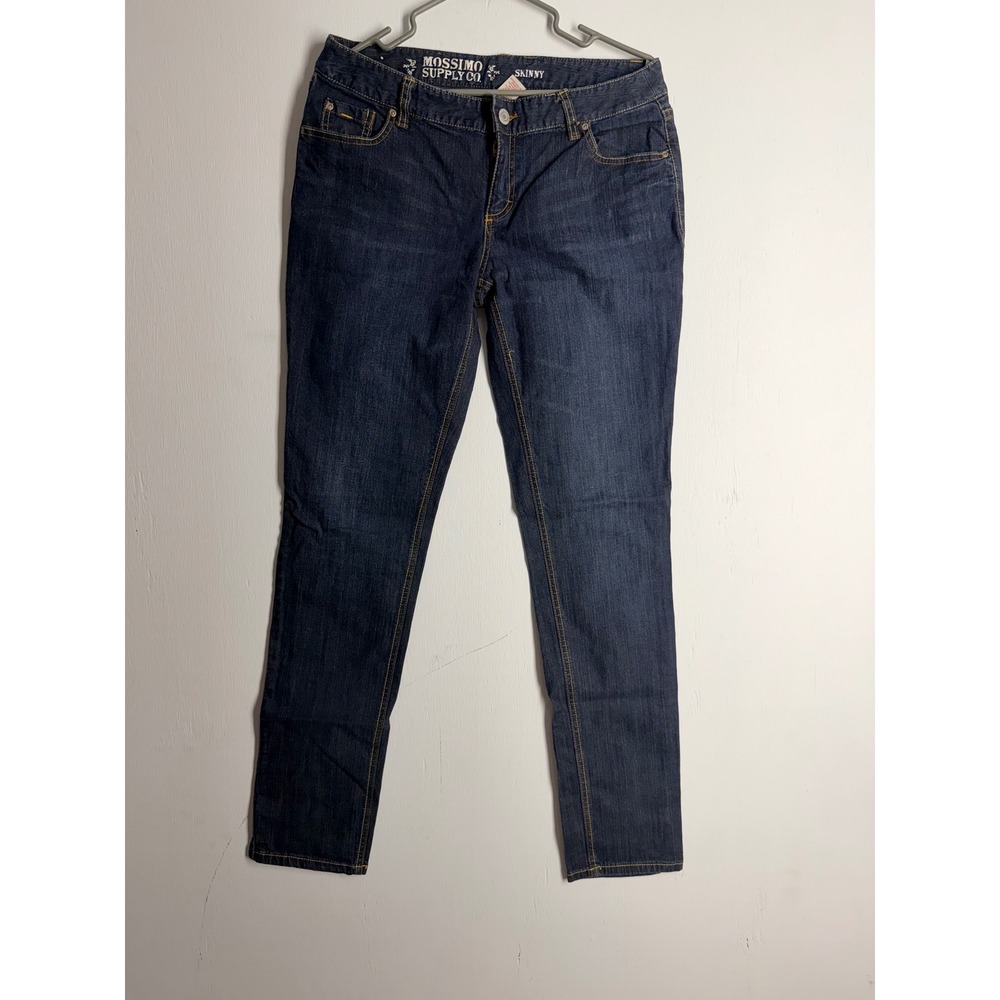 Mossimo Supply Co Skinny Jeans Womens 13L Dark Wash Denim Mid Rise Long Inseam